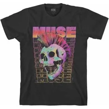 Pánské tričko Merch Muse: Tričko Mowhawk Skull L 2022