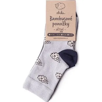 Dámské ponožky Vlnka 2 páry dětských bambusových ponožek ovečka velikost ponožek 21-24