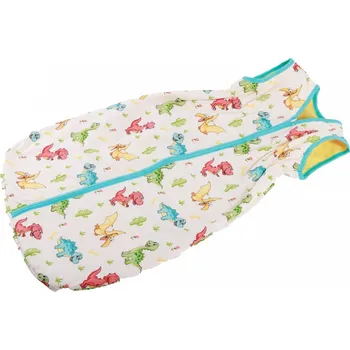 Spacák JAN peří Pytlík na spaní pro děti - letní 80 - 150 cm dinosauři žlutí - Pytlík na spaní pro děti - letní 80 cm dinosauři žlutí