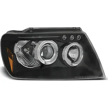 Přední světlomet TUNING-TEC Přední světla Jeep Grand Cherokee 99-04 Angel Eyes - černé