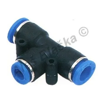 Cyklo nářadí Pneumatická nástrčná spojka T-kus EPEG redukovaný na vzduch (rychlospojka) - průměr 8-6-8 EPEG