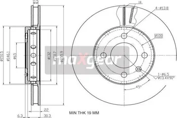 Brzdový kotouč Maxgear 19-2856