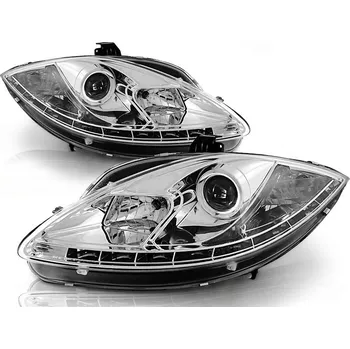 Přední světlomet Tuning Tec Přední světla SEAT LEON ALTEA TOLEDO 06.05-09 DAYLIGHT CHROMOVÉ