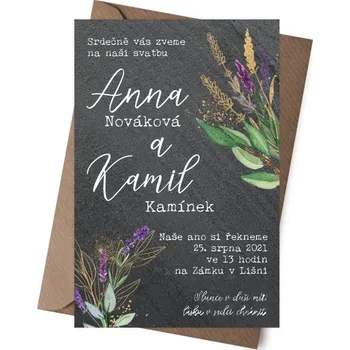 Svatební dekorace Kamenné oznámení LEPY