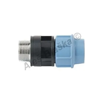 Vodovodní potrubí DONSEN | PE (PP-S) spojka přechod vnější kovový závit na polyetylénové trubky (polyš) (svěrný plastový) - 32x1" PE4716