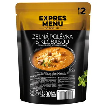 Hotové jídlo EXPRES MENU Polévka zelná s klobásou 600 g