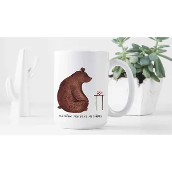 ePiPí Velký keramický hrnek 450 ml - Kafíčko pro pana medvídka