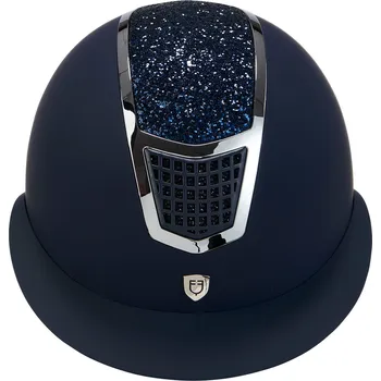 Jezdecká přilba EQUESTRO Helma jezdecká Eclipse Stone Mat Wide Visor Equestro, navy/silver Obvod hlavy: 59-61 cm
