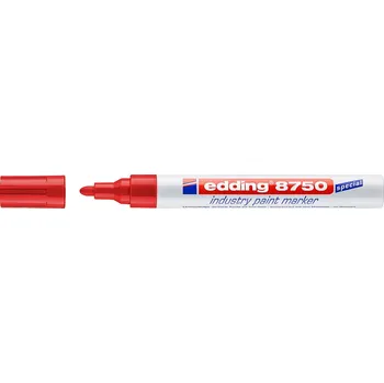 Průmyslový lakový popisovač edding 8750, červený, 2-4 mm, 10 ks/bal.
