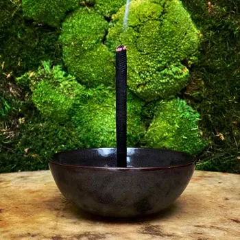 Čajovna Keramická miska na vonné tyčinky - Černá - Incaaromas