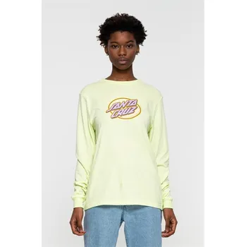 SANTA CRUZ triko - Lined Oval Dot L S T-Shirt Aloe Green (ALOE GREEN) velikost: 14