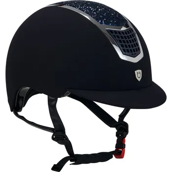 Jezdecká přilba EQUESTRO Helma jezdecká Eclipse Stone Velvet Equestro, navy/silver Obvod hlavy: 59-61 cm
