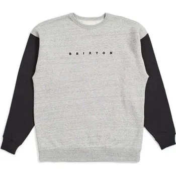 Pánská mikina BRIXTON mikina - Cantor Crew Heather Grey/Black (HTGBK)