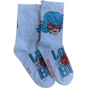 Dětské ponožky - šedá | Kouzelná beruška Barva: Světle šedý melír, Velikost: 27/30