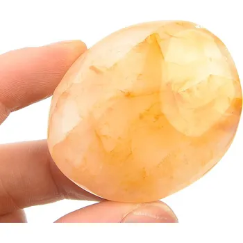 Přírodní kámen Hladký křišťál s limonitem 53g