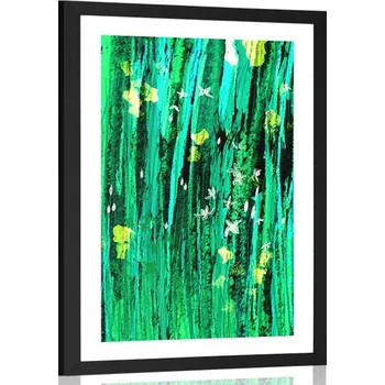 Plakát Dovido Plakát s paspartou zelené kouzlo květin