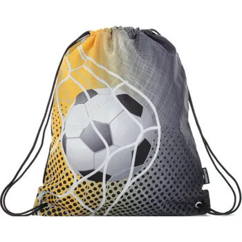 Školní sáček Bagmaster školní pytlík fotbal LUMI 21 D BLACK/YELLOW