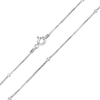 Šperk Stříbrný řetízek hádek octagon s kuličkami