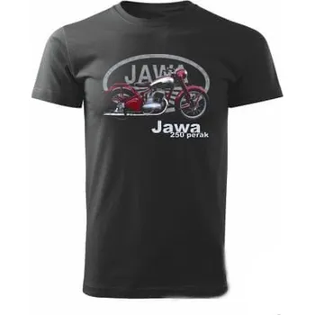 Pánské tričko STRIKER Jawa 250 Pérák černé XL