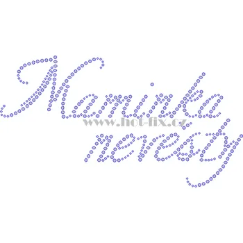 SVAT096 - maminka nevěsty nažehlovací hot-fix kamínková aplikace na textil, rozměry cca 20,9x11,4cm barva: kameny barva 101 Crystal /stříbrná