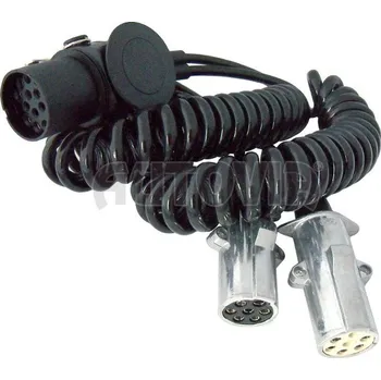 Redukce 15 pól na 2x 7 pól 24V, spirálový kabel 4.5m TESAT