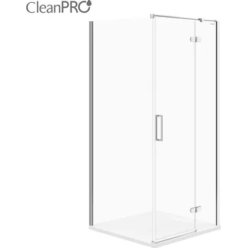 Cersanit Jota, rohový sprchový kout 90 (dveře pravé) x 90 (stěna) x 195, 6mm čiré sklo, chromový profil, S160-002