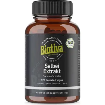 Přírodní produkt Biotiva Bio Šalvěj lékařská 120 kapslí