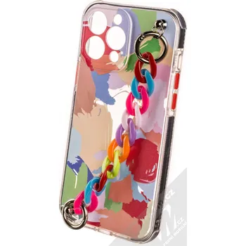 Pouzdro na mobilní telefon 1Mcz Color Chain TPU ochranný kryt s barevným řetízkem pro Apple iPhone 13 Pro Max černá vícebarevné (black multicolored)