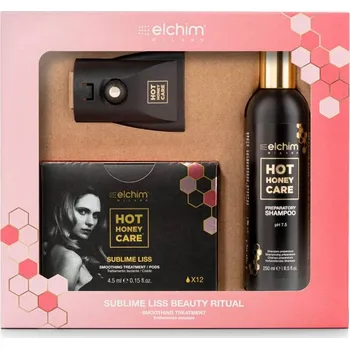 Vlasová regenerace Elchim Hot Honey Care SET Rituál Sublime Liss pro hladké a lesklé vlasy