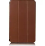 2v1 Smart flip cover + zadní plastový ochranný kryt pro Samsung Galaxy Tab S6 Lite (SM-P610) - hnědý