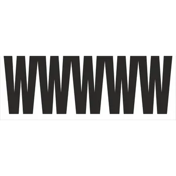 Samolepící etiketa Samolepicí W černé samolepící vinylová fólie velikost znaku 200 mm