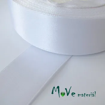 Stuha Stuha atlasová jednolící 25mm, 1m, bílá
