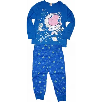 Chlapecké pyžamo Chlapecké bavlněné modré pyžamo s prasátkem Pepou 92
