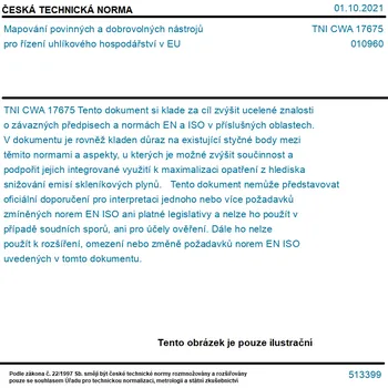 TNI CWA 17675 - Mapování povinných a dobrovolných nástrojů pro řízení uhlíkového hospodářství v EU - Tisk