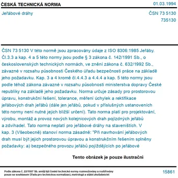 ČSN 73 5130 - Jeřábové dráhy - Tisk