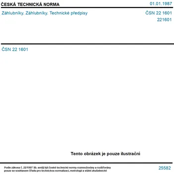 ČSN 22 1601 - Záhlubníky. Záhlubníky. Technické předpisy - Tisk