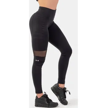 Dámské legíny Nebbia Legíny Sporty s vysokým pasem a kapsou na boku 404 černá S