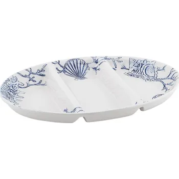 Talíř Modro-bílý servírovací talíř Villa Altachiara Maris, 41 x 29 cm ID_1425997