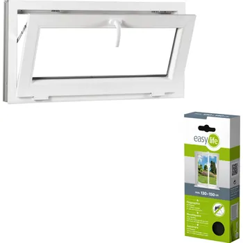 Okno Sada plastové okno 120x50, sklopné, bíle + síť proti hmyzu