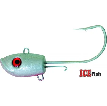 Umělá nástraha ICE Fish jigová hlava na moře Jig Sea stříbrno-červená hmotnost: 60 g - háček 8/0