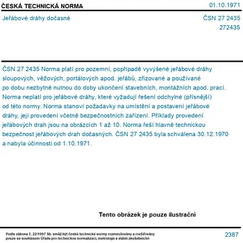 ČSN 27 2435 - Jeřábové dráhy dočasné - Tisk