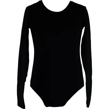 VFstyle Bavlněný gymnastický dres s dlouhým rukávem černý Velikost: M Velikost od 122