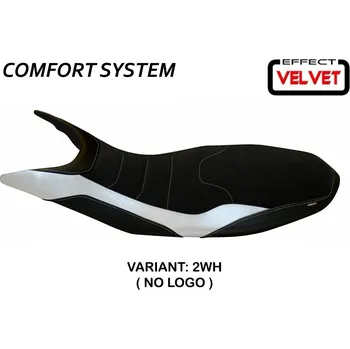Moto sedlo TPZ Italia Potah sedla Ducati Hypermotard 821 / 939 (13-18) Varna 1 Velvet comfort model potah sedla: bez loga 2WH (white)