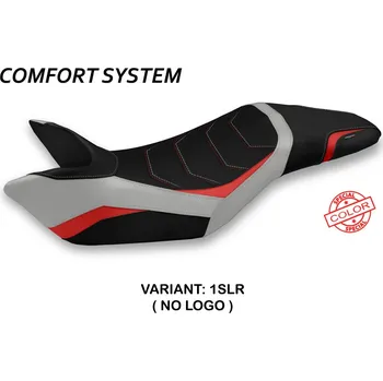 Moto sedlo TPZ Italia Potah sedla Triumph Speed Triple (11-15) Ghibellina special color comfort model potah sedla: s logem 1SLR (silver-red)
