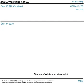 ČSN 41 3270 - Ocel 13 270 křemíková - Tisk