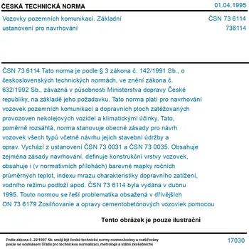 ČSN 73 6114 - Vozovky pozemních komunikací. Základní ustanovení pro navrhování - Tisk