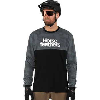 cyklistický dres dres Horsefeathers Fury LS - Digital/White S