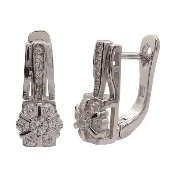 Náušnice Stříbrné náušnice s klasickým zapínáním