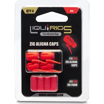 Umělá nástraha Liquirigs Montáž s Plovoucí Pěnou Liquid Zig 4+4 - Červená