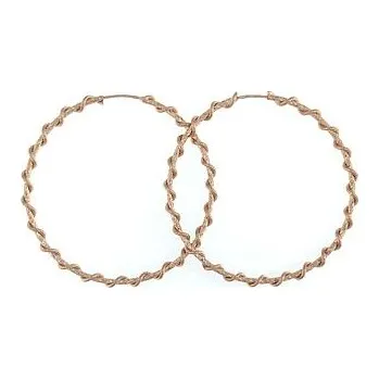 Náušnice Stříbrné pozlacené kruhy s oplétáním